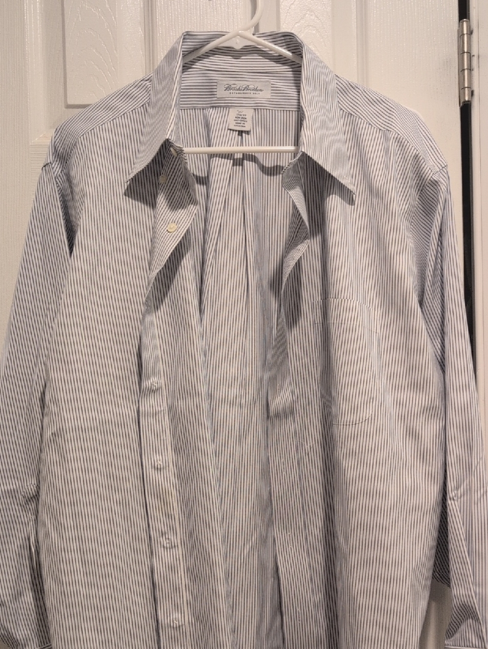Brooks Brothers Men's Blue Stripe Dress Shirt